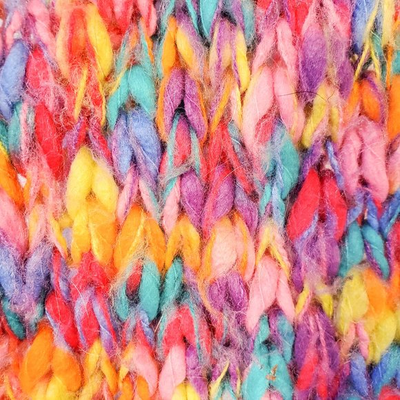 Rainbow Multicolor Knit Scarf - Picture 2 of 2